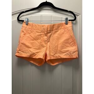 NWT J Crew Women’s 100% Cotton Twill Classic Chino City Fit Shorts Size 0 Orange